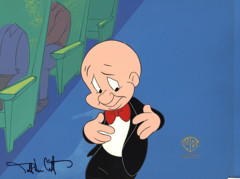 Looney Tunes Original Production Cel on Original Background Signed By Darrell Van Citters: Elmer Fudd - Choice Fine Art