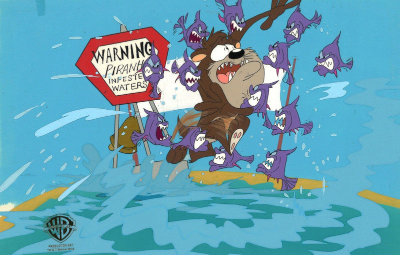 Looney Tunes Original Production Cel on Original Background: Tazmanian Devil - Choice Fine Art