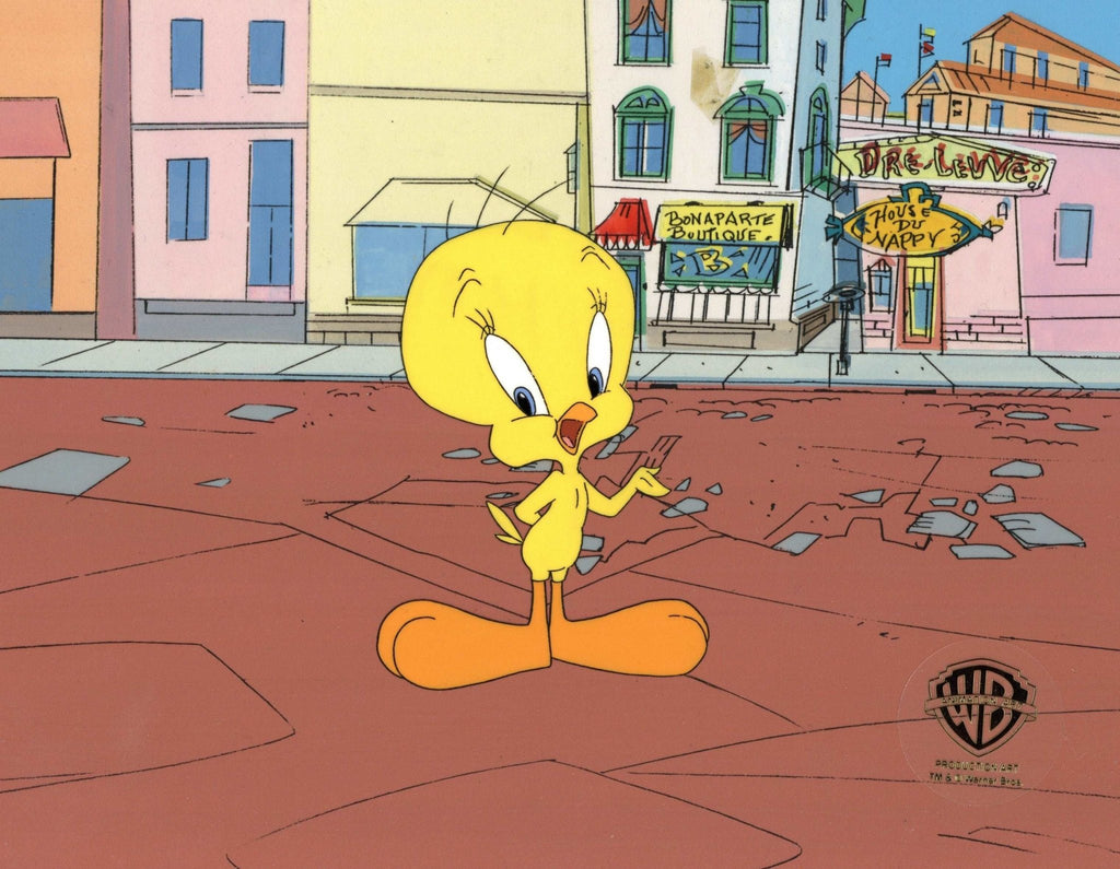 Looney Tunes Original Production Cel On Original Background: Tweety Bird - Choice Fine Art