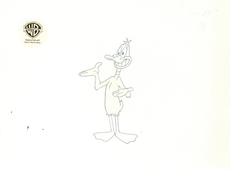 Looney Tunes Original Production Cel with Matching Drawing: Daffy Duck - Choice Fine Art