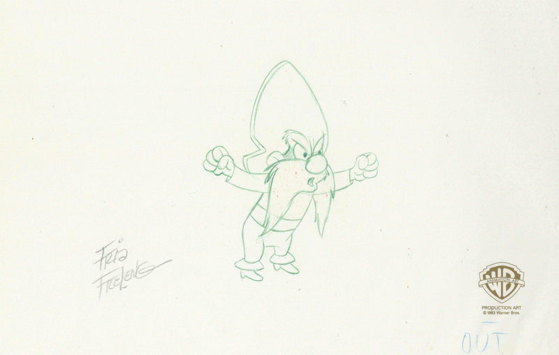 Looney Tunes Original Production Cel with Matching Drawing: Yosemite Sam - Choice Fine Art