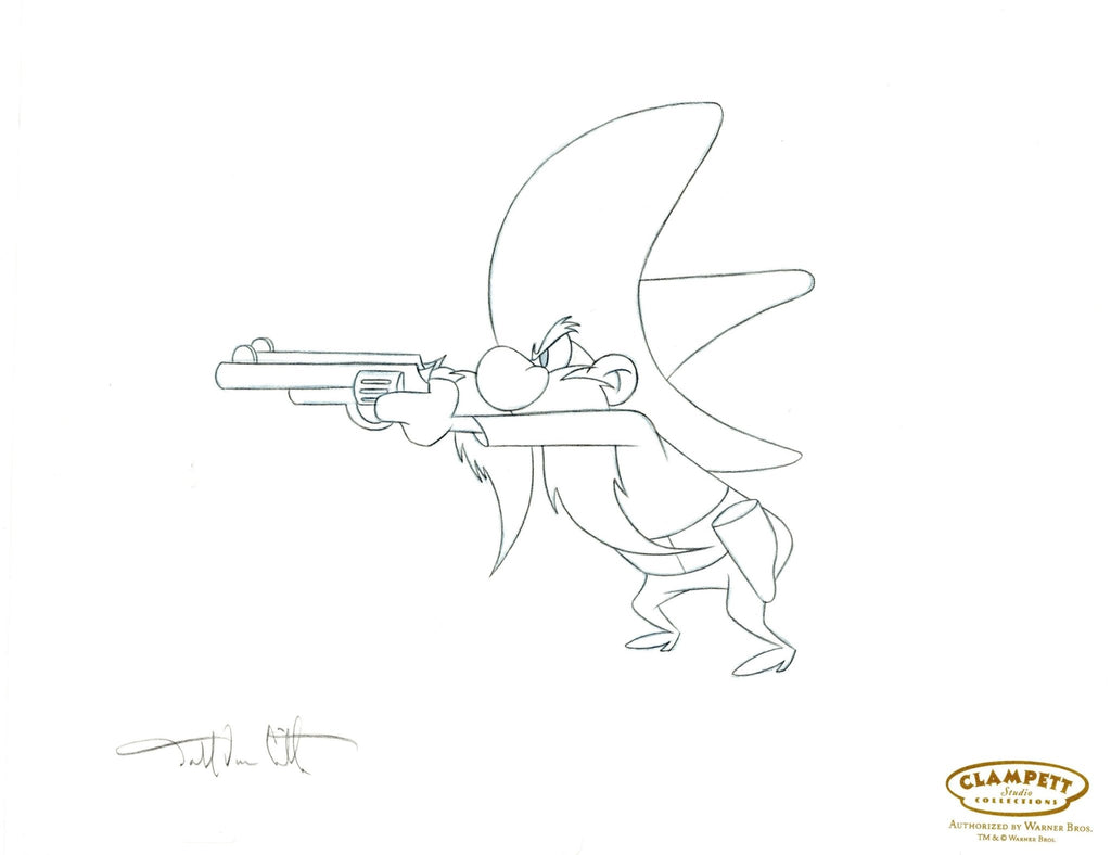 Looney Tunes Original Production Drawing signed by Darrell Van Citters: Yosemite Sam - Choice Fine Art