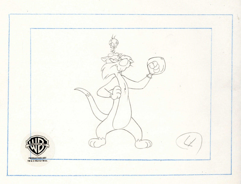 Looney Tunes Original Production Drawing: Sylvester and Tweety Bird - Choice Fine Art