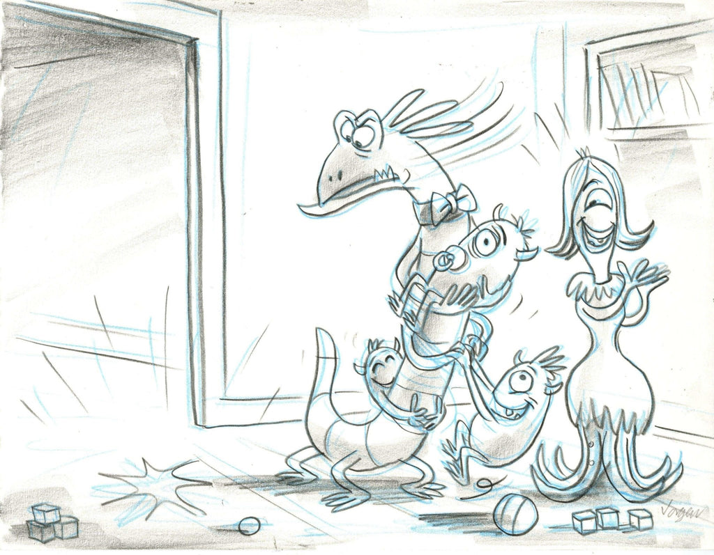 Monsters Inc., Original Production Beat Board, Randall Boggs and Kids - Choice Fine Art
