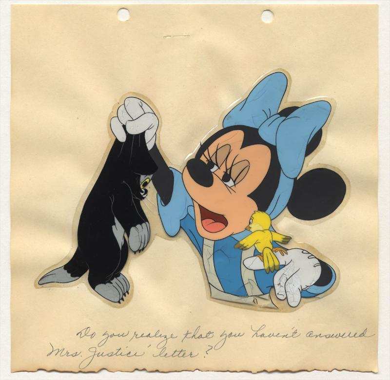 Original Production Cel: Minnie Mouse, Figaro, and Frankie - Choice Fine Art