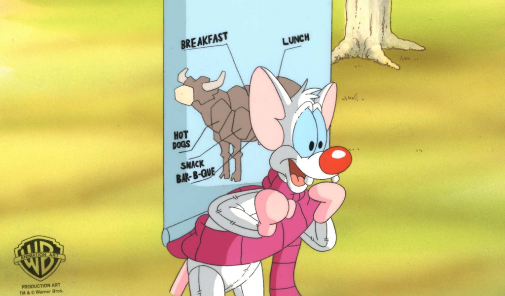 Pinky And The Brain Original Production Cel on Original Background: Pinky - Choice Fine Art