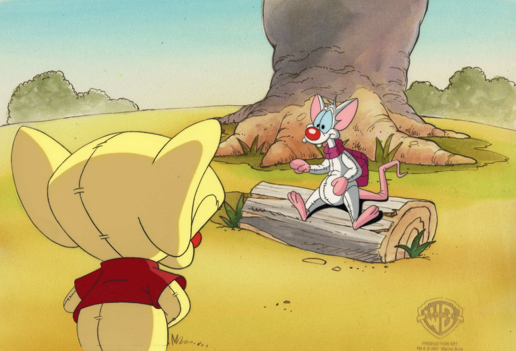Pinky And The Brain Original Production Cel on Original Background: Pinky and Brain - Choice Fine Art