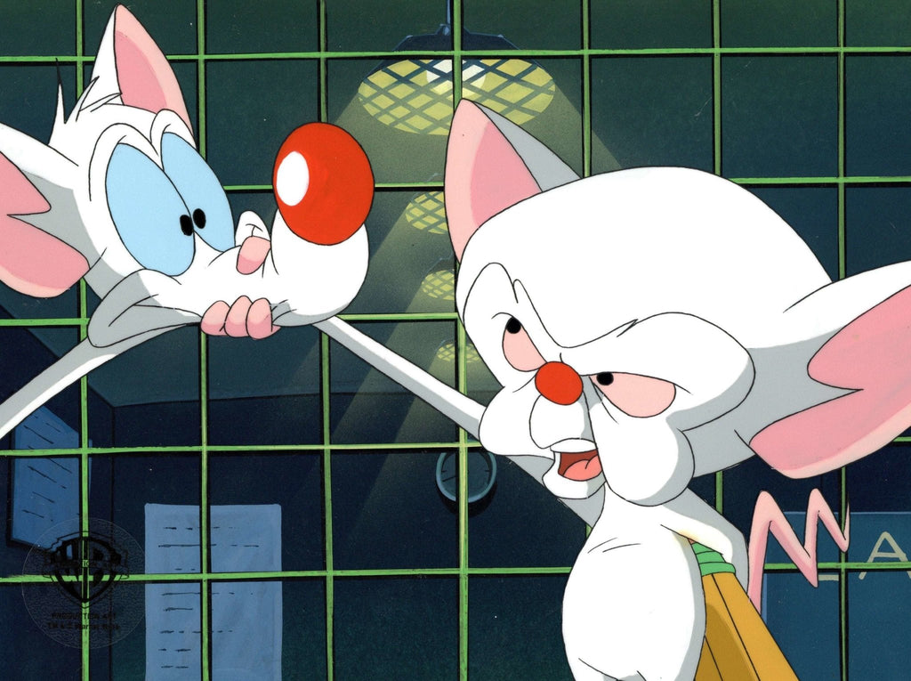 Pinky And The Brain Original Production Cel on Original Background: Pinky and Brain - Choice Fine Art