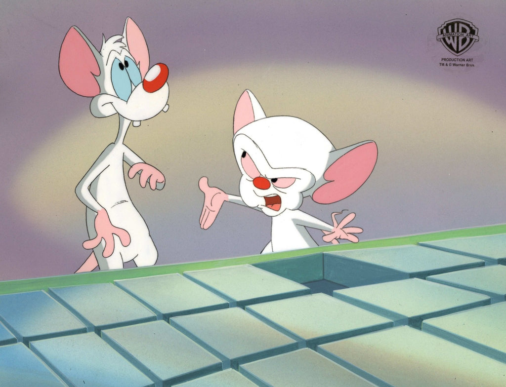 Pinky And The Brain Original Production Cel on Original Background: Pinky and Brain - Choice Fine Art