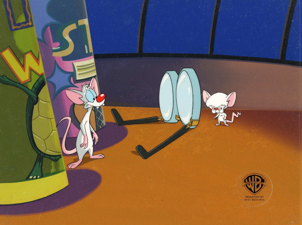 Pinky And The Brain Original Production Cel on Original Background: Pinky and The Brain - Choice Fine Art