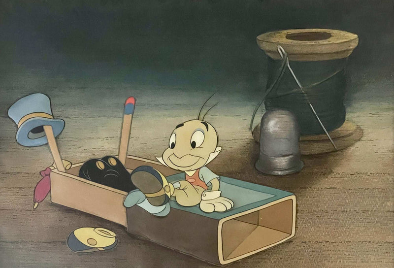 Pinocchio Original Production Cel: Jiminy Cricket - Choice Fine Art