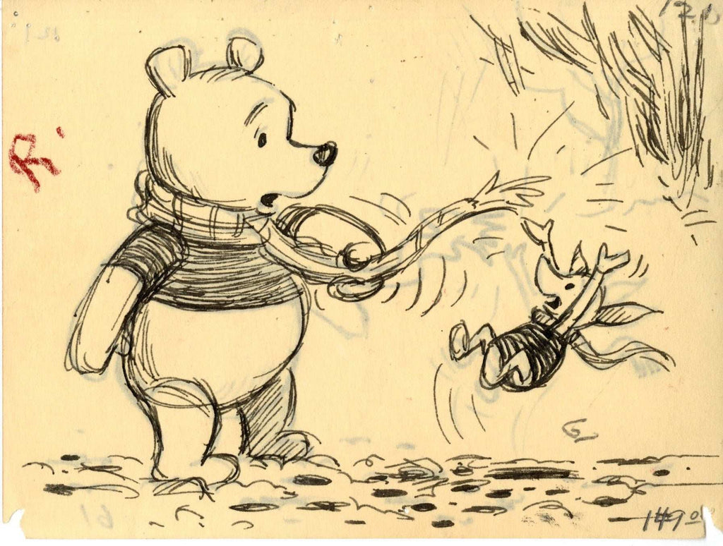 Pooh and Piglet Original Storyboard Drawing - Choice Fine Art