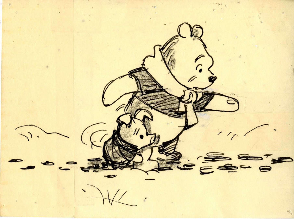 Pooh and Piglet Original Storyboard Drawing - Choice Fine Art