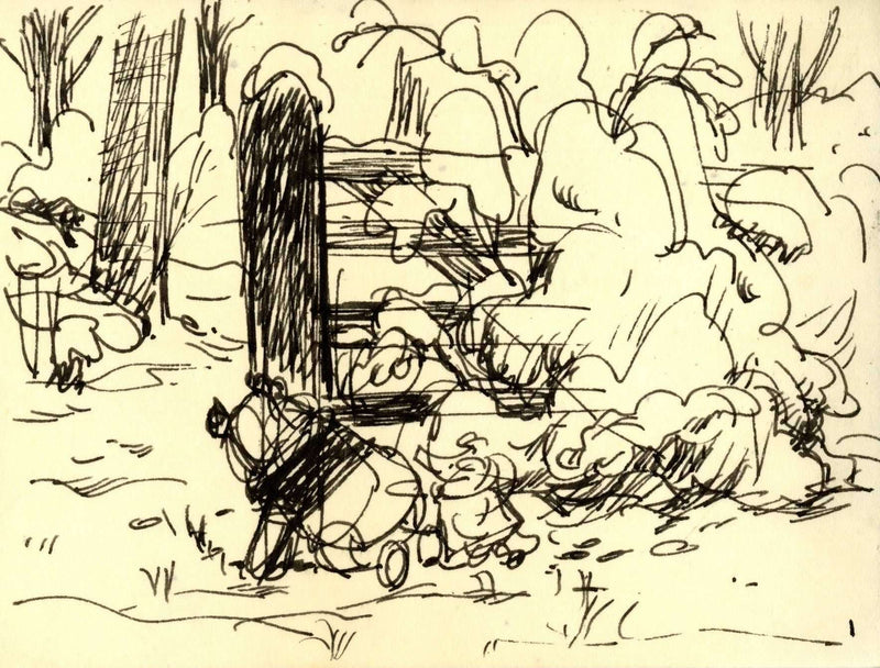 Pooh and Piglet Original Storyboard Drawing