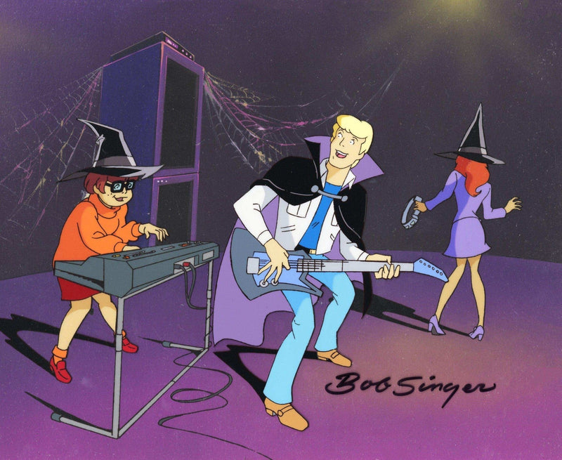 Scooby-Doo and the Witch's Ghost Original Production Cel on Original Production Background: Fred, Daphne and Velma - Choice Fine Art