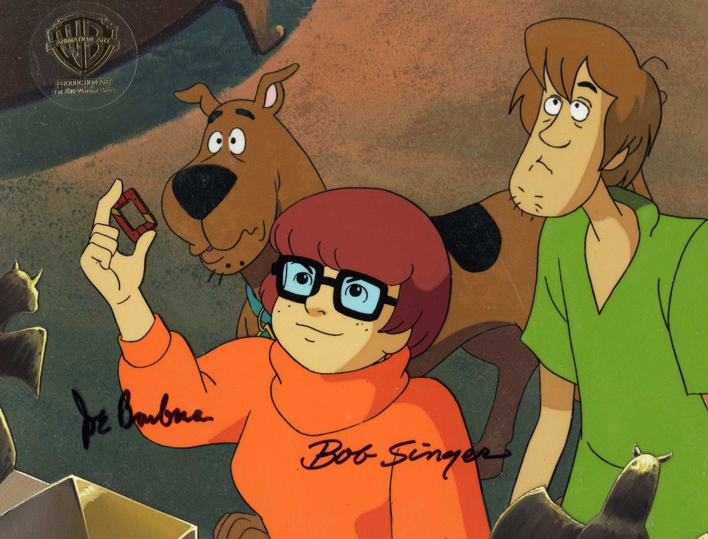 Scooby-Doo and the Witch's Ghost Original Production Cel on Original Production Background: Scooby, Shaggy, and Velma - Choice Fine Art