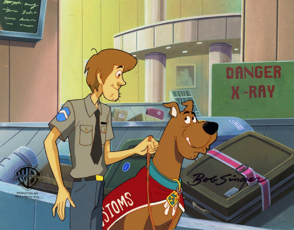 Scooby-Doo on Zombie Island Original Production Cel with Matching Drawing on Original Production Background: Scooby and Shaggy Original Production Cel with Matching Drawing Hanna Barbera Studio Art Original Production Cel Unframed 