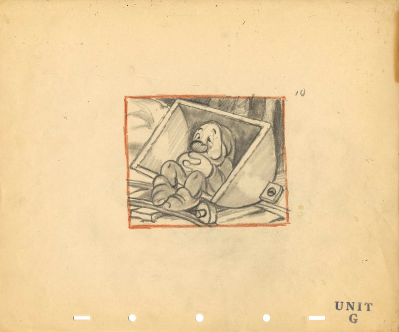 Sleepy Original Production Storyboard Drawing - Choice Fine Art