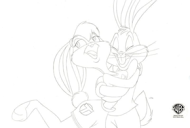 Space Jam Original Production Drawing: Lola Bunny and Bugs Bunny - Choice Fine Art