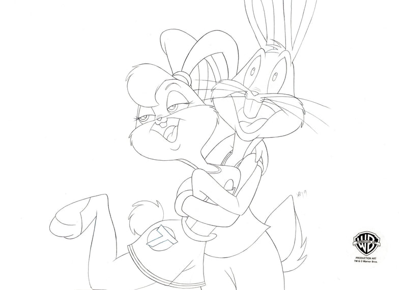 Space Jam Original Production Drawing: Lola Bunny and Bugs Bunny - Choice Fine Art