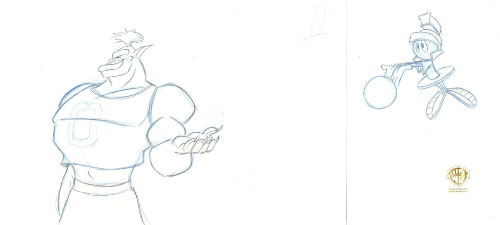 Space Jam Original Production Drawing: Monstar and Marvin the Martian - Choice Fine Art