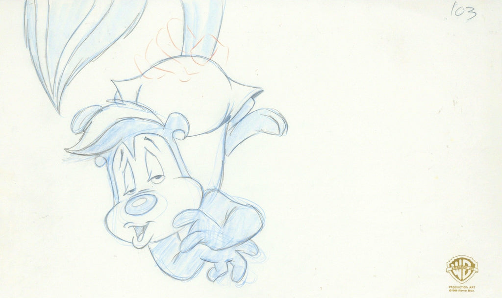 Space Jam Original Production Drawing: Pepe Le Pew - Choice Fine Art