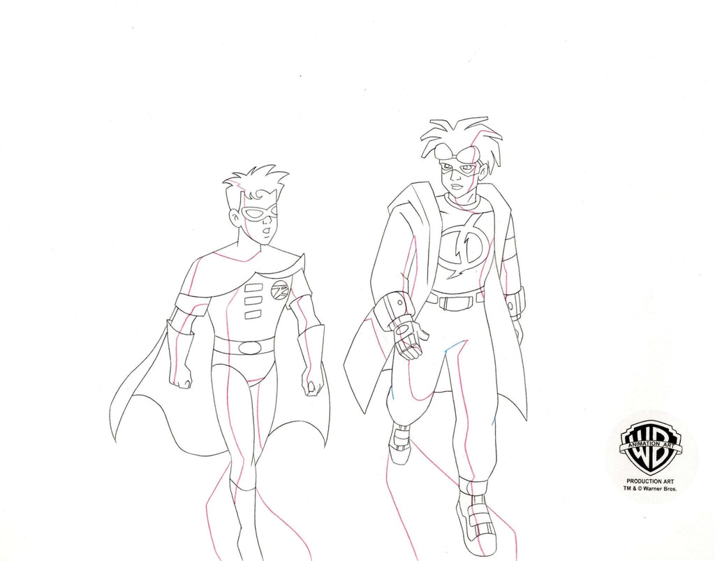 Static Shock Original Production Drawing: Static and Robin - Choice Fine Art