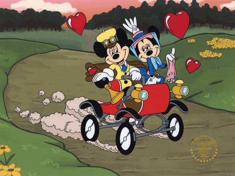 Sunday Drive Sericel: Mickey and Minnie - Choice Fine Art