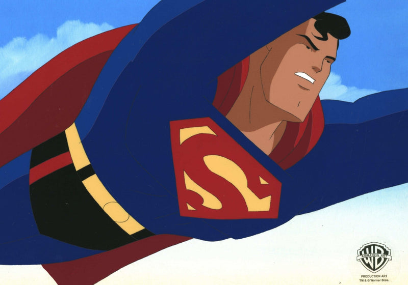 Superman the Animated Series Original Production Cel with Matching Drawing: Superman - Choice Fine Art