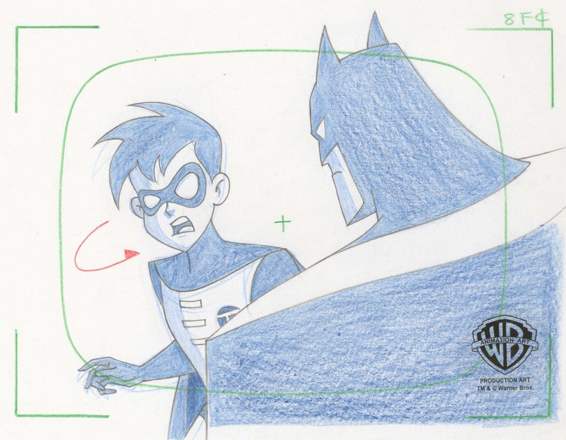 Superman the Animated Series Original Production Drawing: Batman and Robin - Choice Fine Art