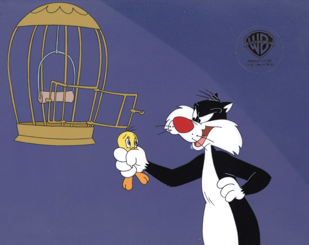 Sylvester and Tweety Mysteries Original Production Cel on Original Background: Sylvester and Tweety - Choice Fine Art
