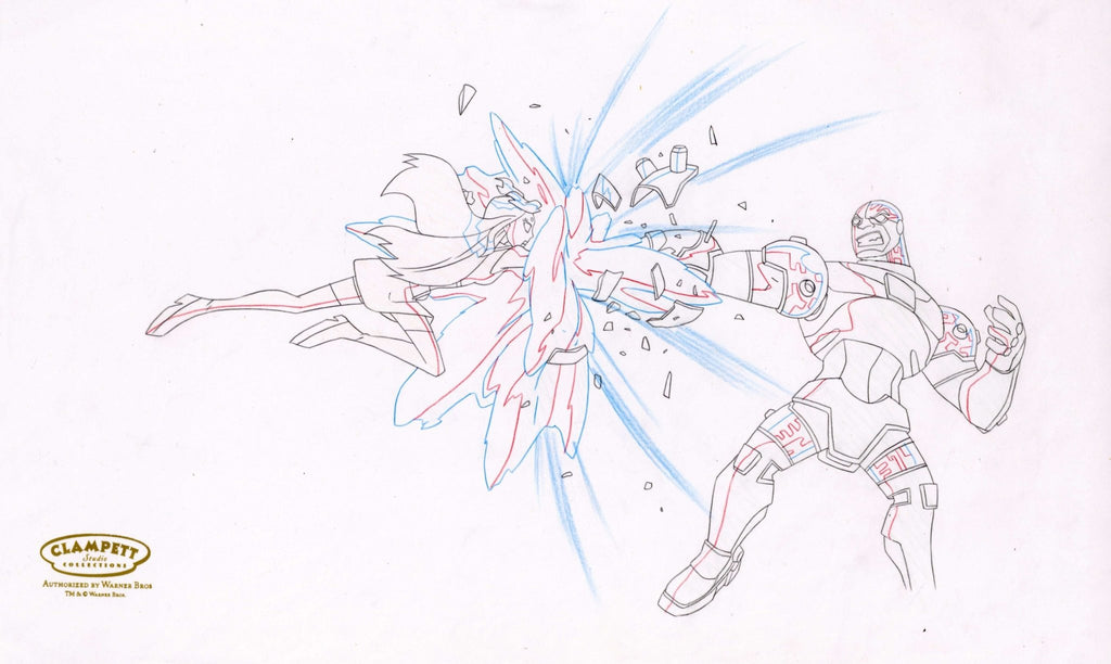 Teen Titans Original Production Drawing: Cyborg and Starfire - Choice Fine Art