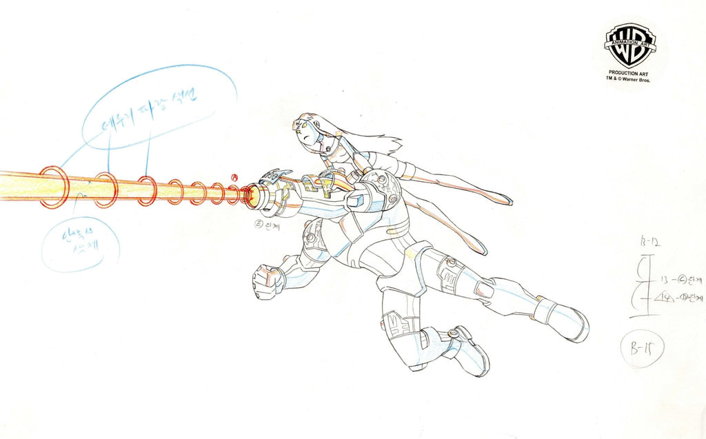 Teen Titans Original Production Drawing: Starfire and Cyborg - Choice Fine Art