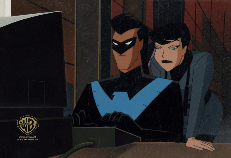 The New Batman Adventures Original Production Cel On Original Background: Nightwing and Selina Kyle - Choice Fine Art