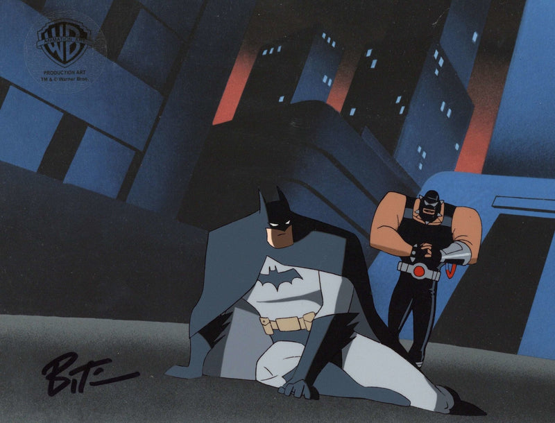 The New Batman Adventures Original Production Cel signed by Bruce Timm: Batman and Bane - Choice Fine Art