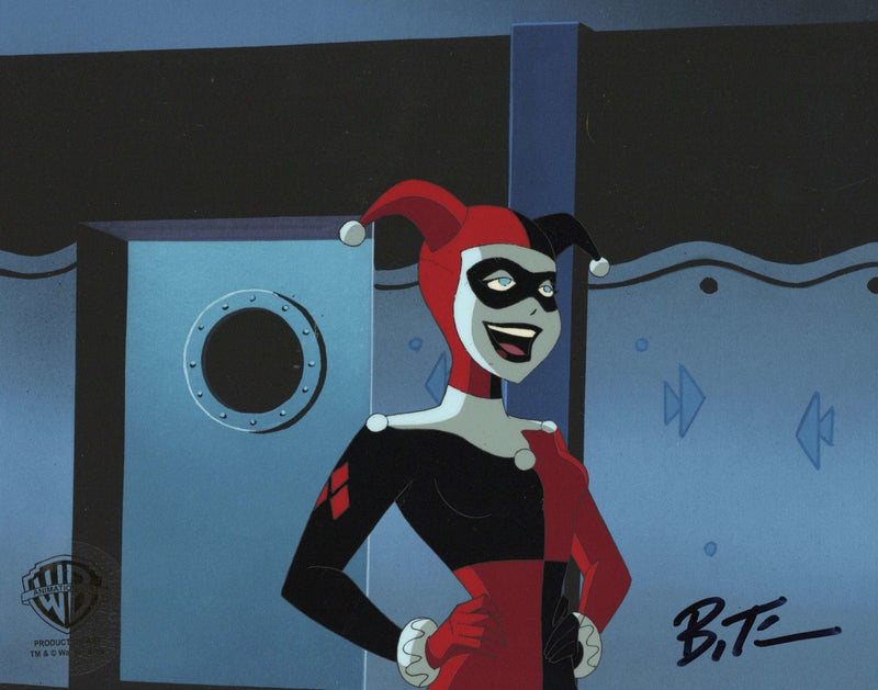 The New Batman Adventures Original Production Cel signed by Bruce Timm: Harley Quinn - Choice Fine Art
