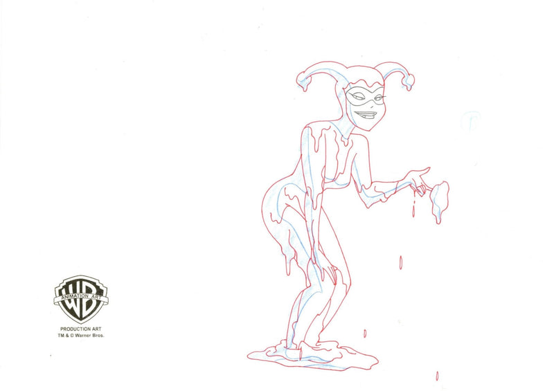 The New Batman Adventures Original Production Cel with Matching Drawing: Harley Quinn - Choice Fine Art