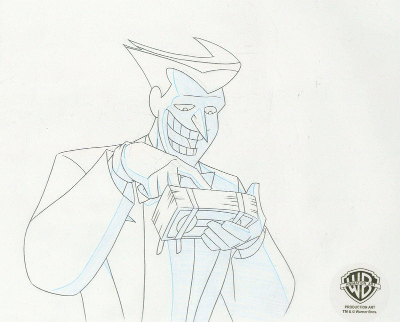 The New Batman Adventures Original Production Cel With Matching Drawing: Joker - Choice Fine Art