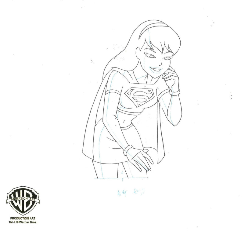 The New Batman Adventures Original Production Cel with Matching Drawing: Supergirl - Choice Fine Art