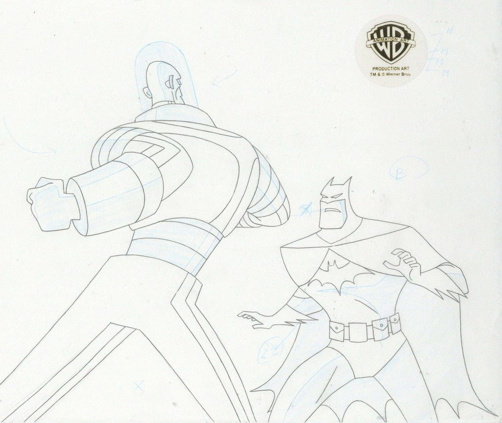 The New Batman Adventures Original Production Drawing: Batman and Mr. Freeze - Choice Fine Art