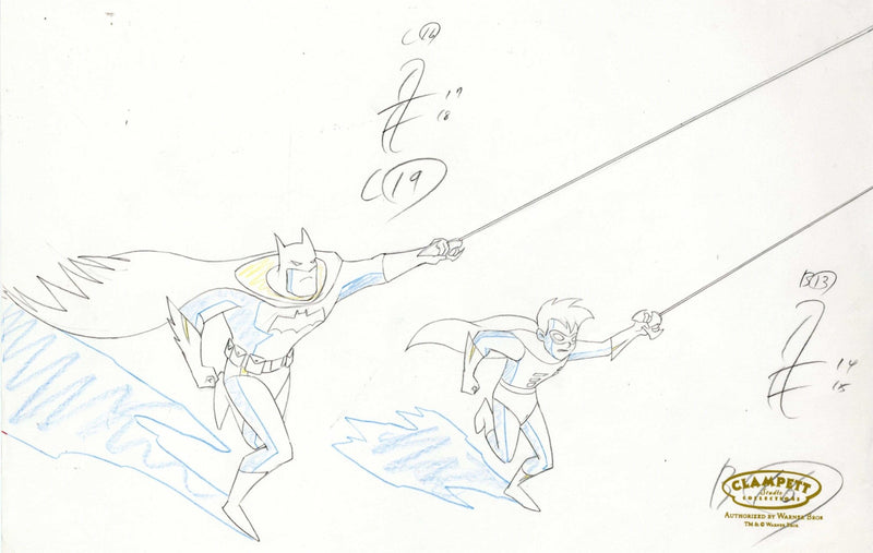 The New Batman Adventures Original Production Drawing: Batman and Robin - Choice Fine Art
