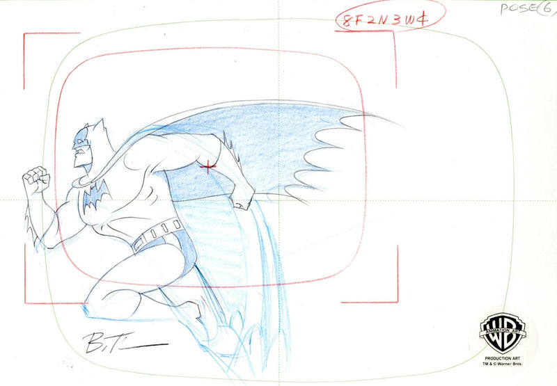 The New Batman Adventures Original Production Drawing signed by Bruce Timm: Batman - Choice Fine Art