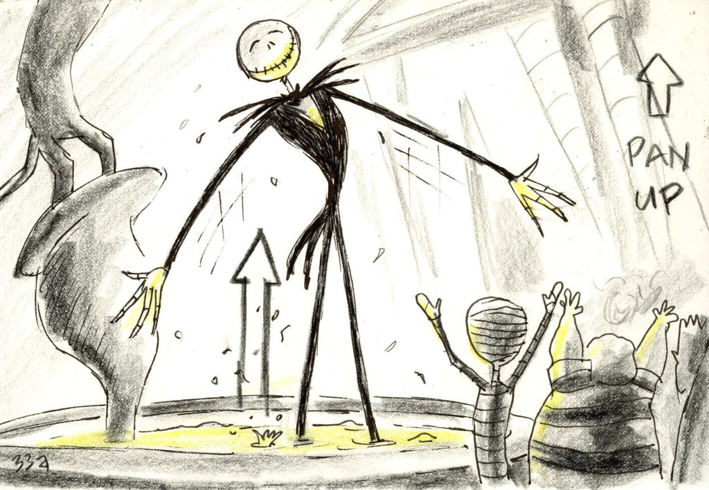 The Nightmare Before Christmas Storyboard Drawing: Jack Skellington - Choice Fine Art