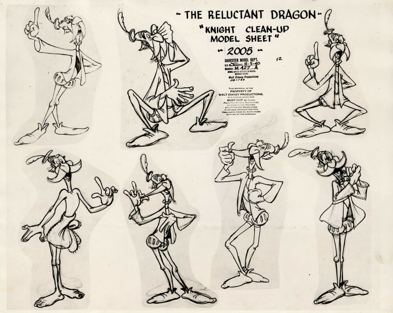 The Reluctant Dragon Clean-Up Model Sheet: Knight - Choice Fine Art