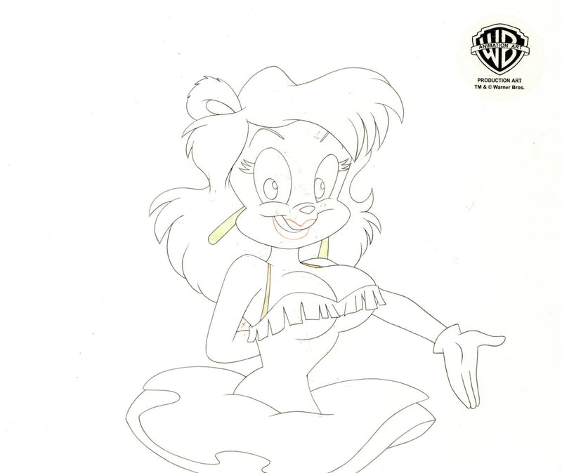 Tiny Toons Original Production Cel with Matching Drawing: Julie Bruin - Choice Fine Art
