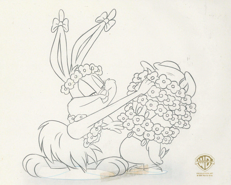 Tiny Toons Original Production Drawing: Babs Bunny and Hamton J. Pig - Choice Fine Art