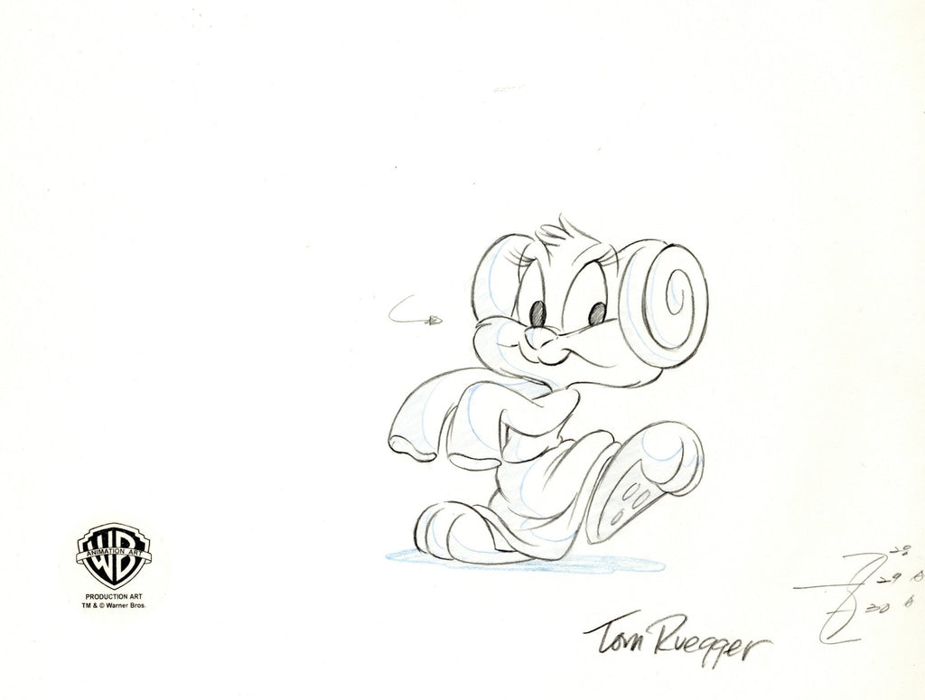 Tiny Toons Original Production Drawing Signed by Tom Ruegger: Babs Bunny - Choice Fine Art