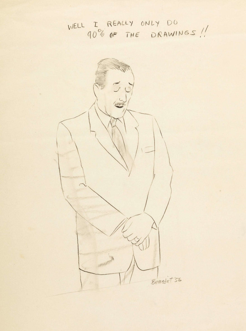 Walt Disney In-Studio Gag Drawing by Tony Benedict 1956 - Choice Fine Art