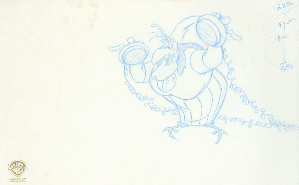 Space Jam Original Production Drawing: Witch Hazel Original Production Drawing Warner Bros. Studio Art Unframed 